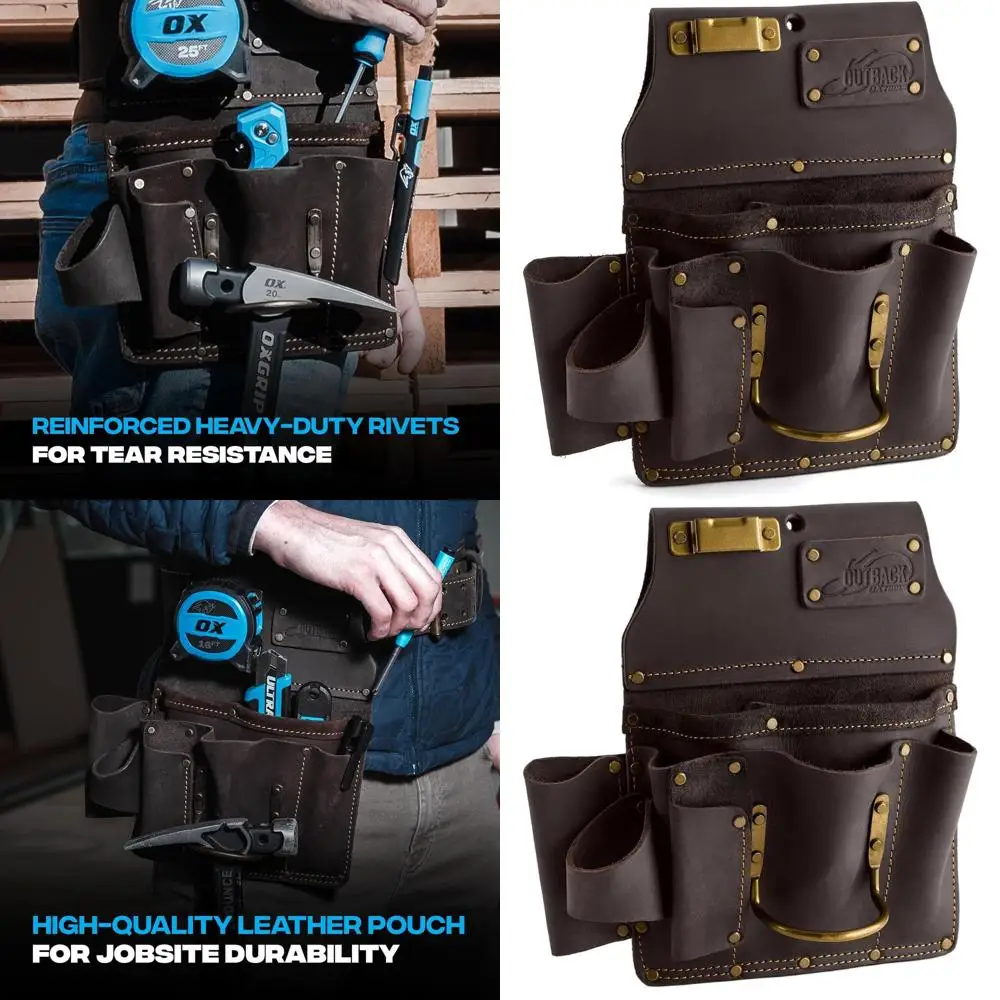 

Premium Leather Tool Bags with Double-Stitched and Rivet-Reinforced Pockets