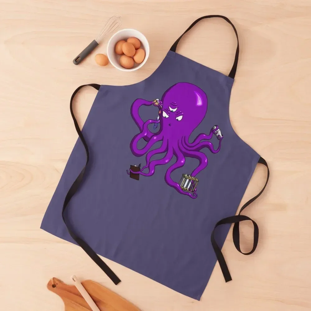 

Scientist Octopus Apron Home and kitchen products For Nail Stylist Kitchen Women Apron