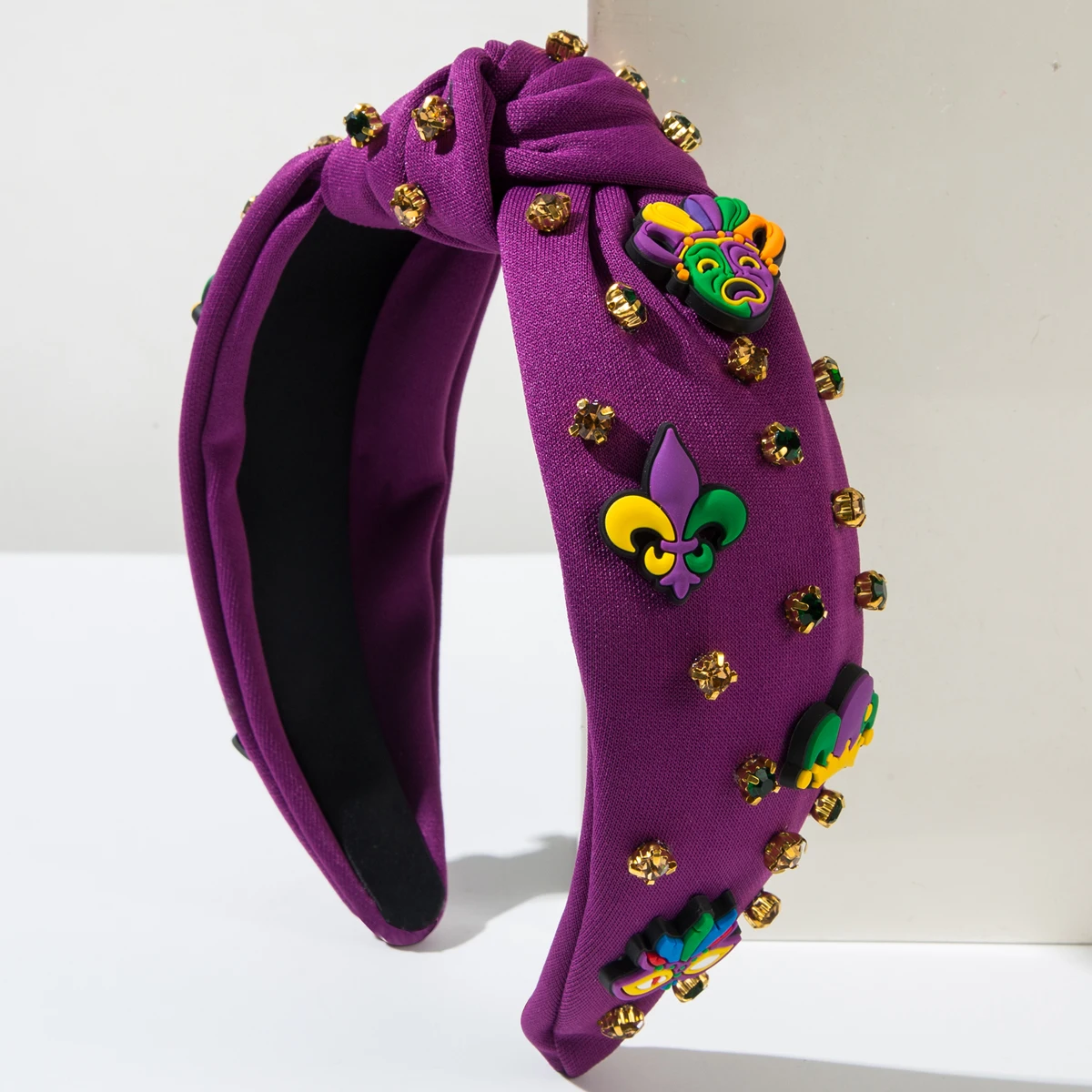 Cross Border Carnival Diamond Studded Headband With Clown Trident Decoration Headband Trendy Party Hair Accessories For Women