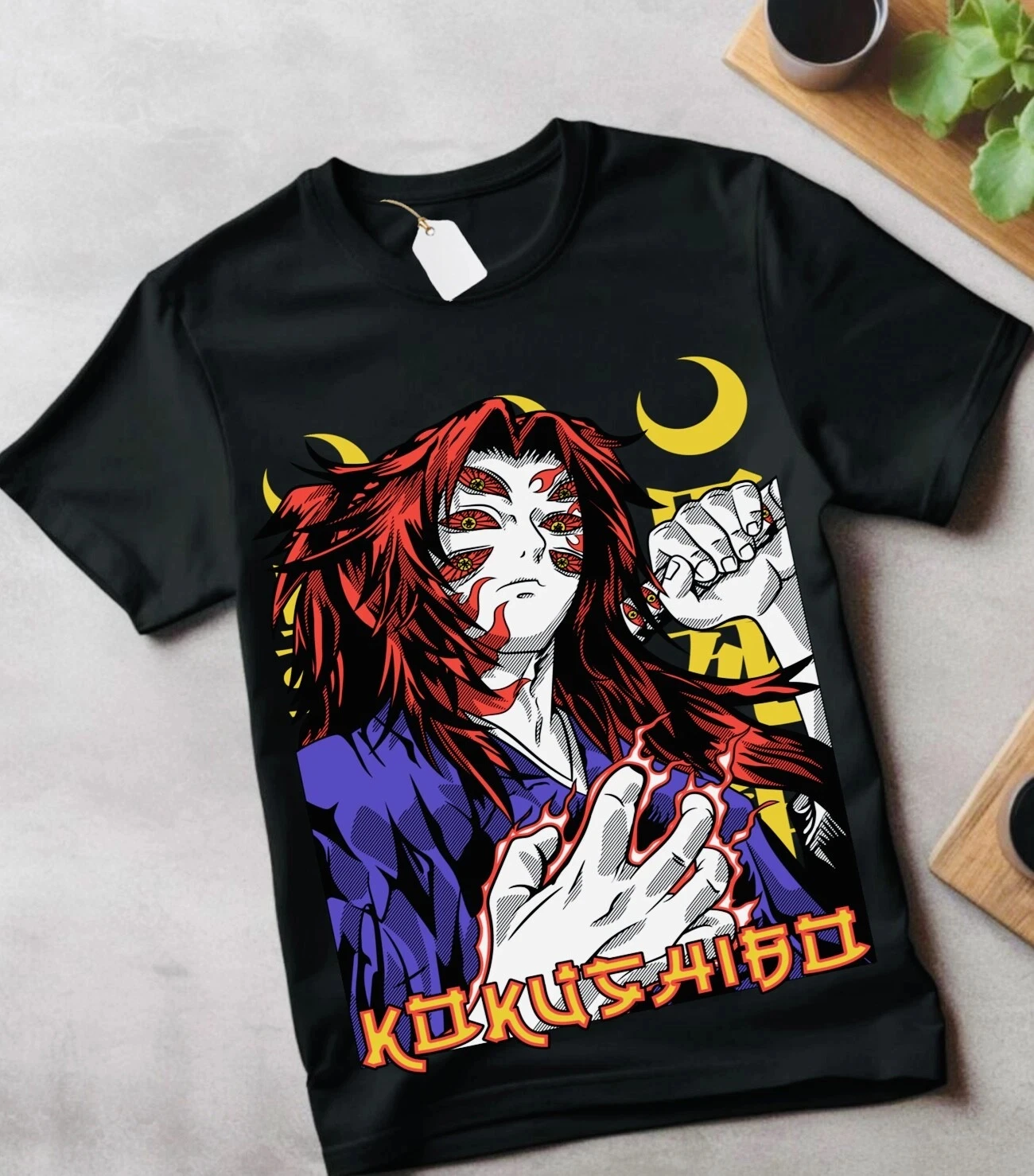2026 Sommer Demon Slayer Anime Kokushibo Lockeres Kurzarm-T-Shirt aus reiner Baumwolle für Kinder, Unisex, lässig, bequem, Y2k