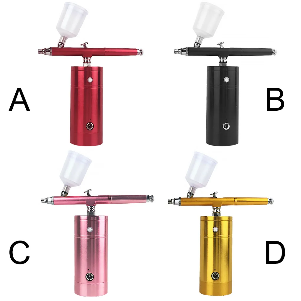 Model Cake Coloring Airbrush Portable Rechargeable Handheld Air Paint Sprayer Beginner Air Brush, Black