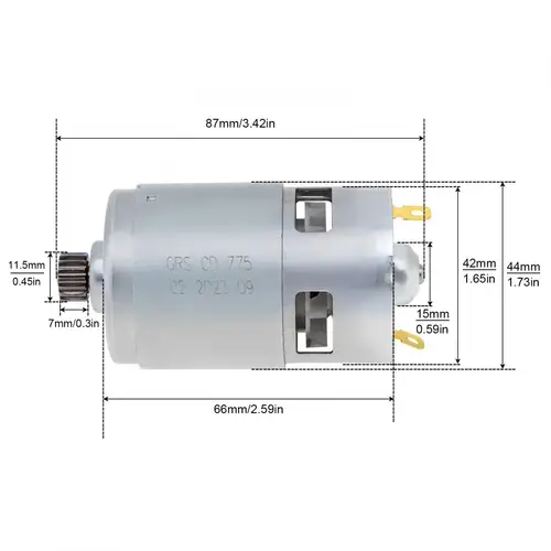 Imagen 2 del producto Motor de taladro de impacto eléctrico Makita, micromotor de 16 dientes, 18V, 775 CC