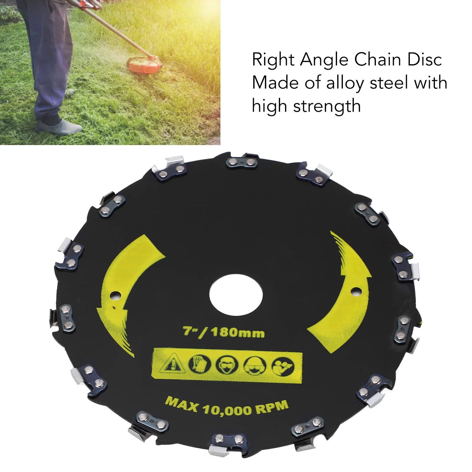 Chainsaw Wheel Disc Chain Saw Disc Right Angle Chain Disc Alloy Steel Blade Chainsaw Wheel Disc for Wood Plastic Carving Shaping