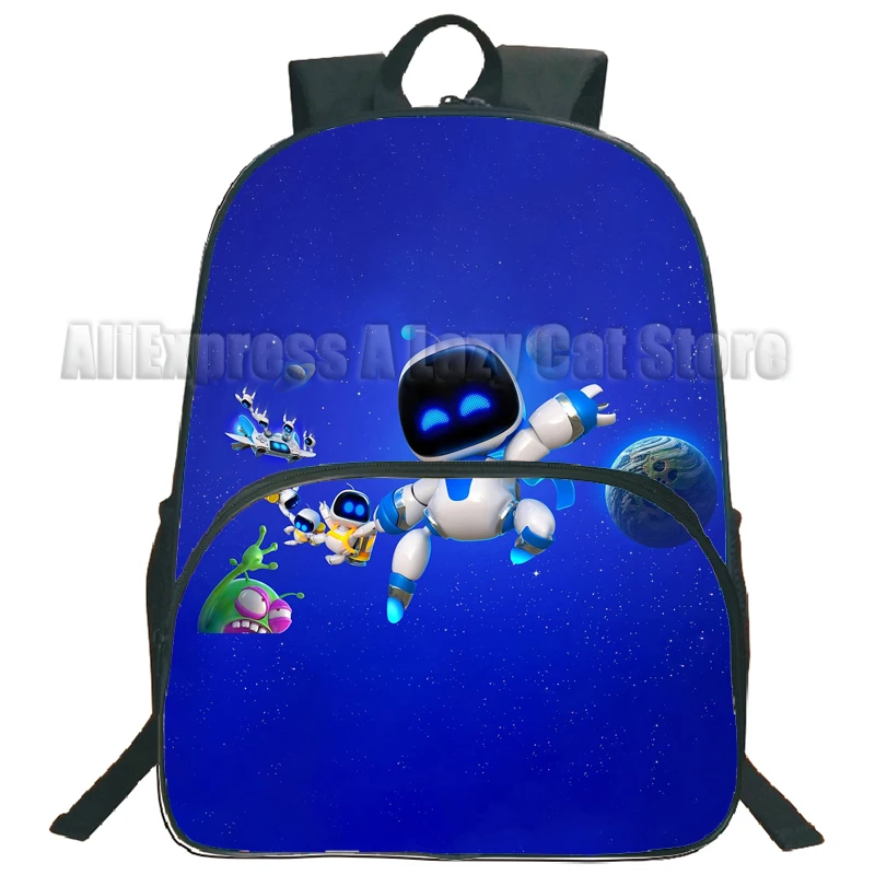 Astro Bot Backpacks Cartoon Astronaut Student Children School Bags Youthful Notebook Waterproof Boys Kids Girl Mochila