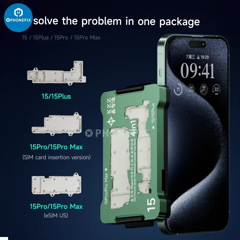 XZZ 15 Series 4in1 Motherboard Middle Layer Test Fixture For iPhone 15/15 Plus/15 Pro/15 Pro Max Logic Board Repair