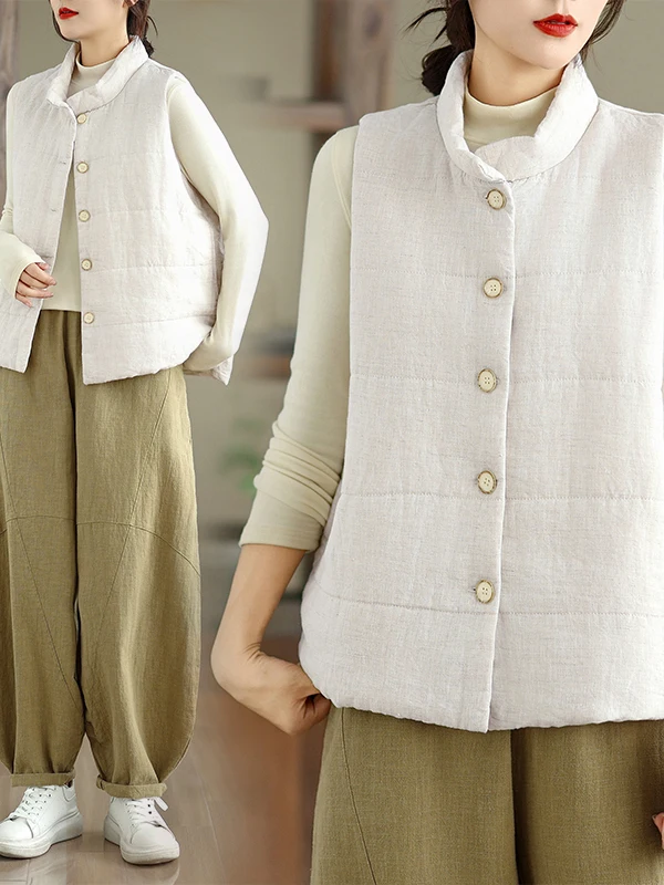 

Корейский японский Sle Thiened, теплый хлопковый жилет, многослойный модный художественный ретро женский жилет больших размеров