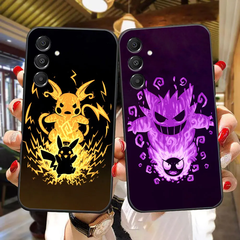 Phone Case For Samsung A03S A04 A04E A05S A06 A07 A12 A13 A24 A50 A60 NOTE 20 10 M53 M33 M16 Cover p-Pikachu p-Pokemon g-Gengar