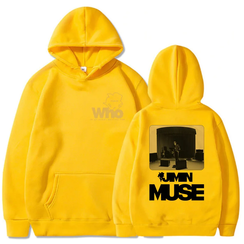 Muse Album Jimin Band Member Hoodies Who Is My Heart Waiting for Flower Printing Sweatshirts Harajuku Hip Hop Streetwear Hoodie