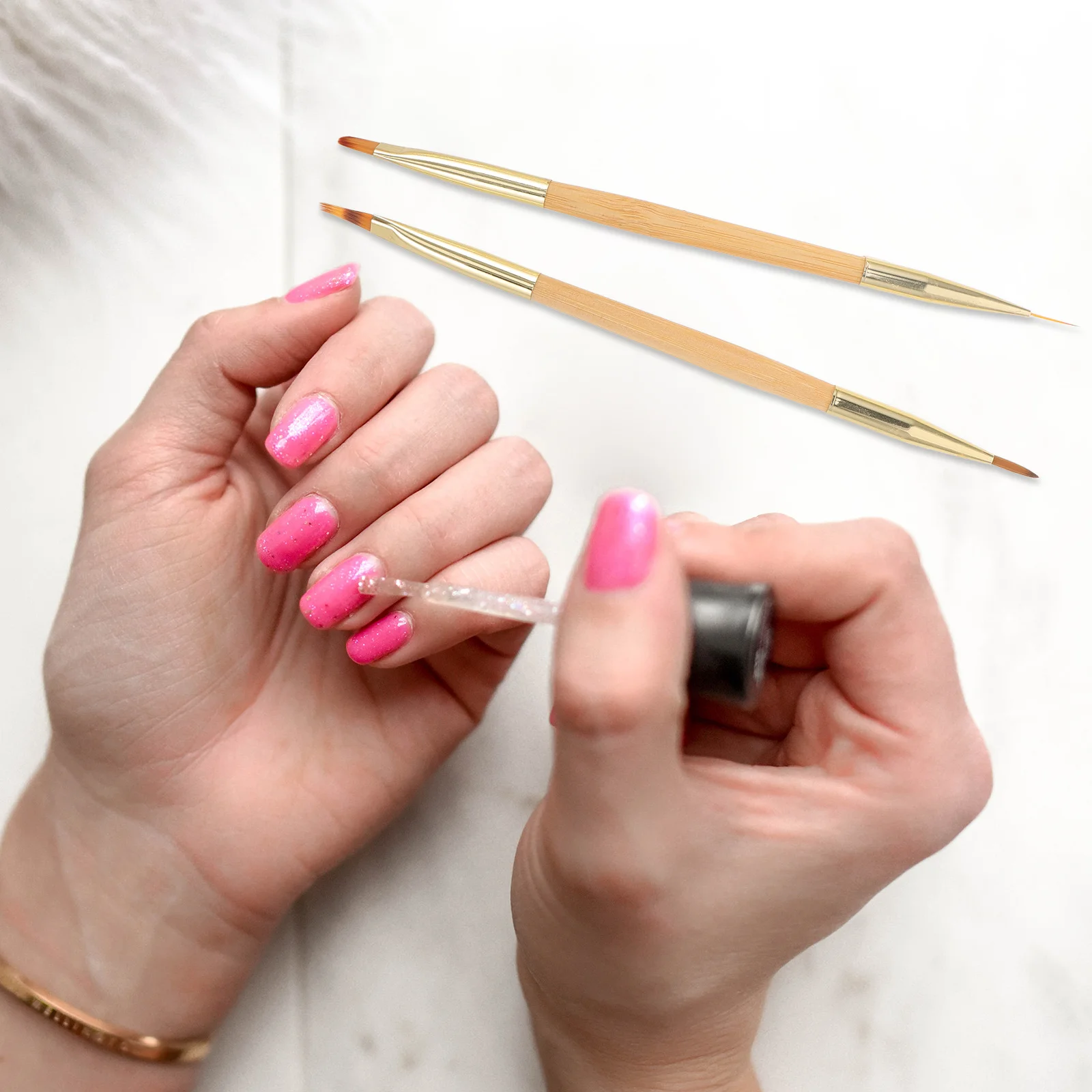 

3 шт., кисть для моделирования ногтей, двусторонний дизайн, тонкие широкие штрихи, набор маникюрных инструментов для салона, домашнего использования, формирование ногтей, рисунок