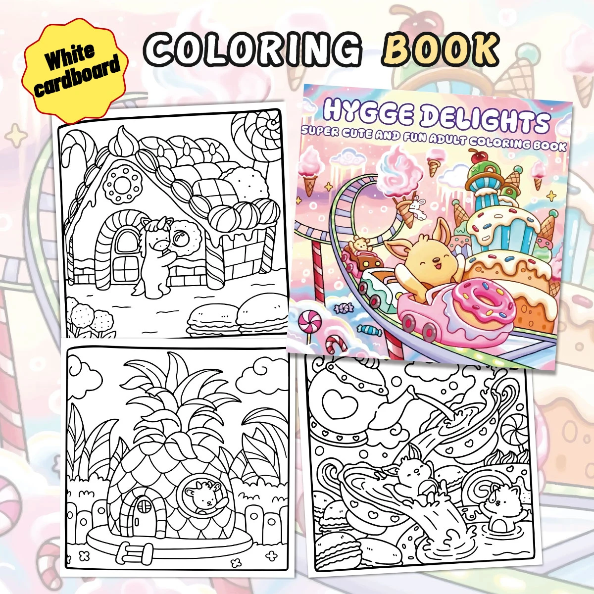 Cute creatures and charming scenery coloring book, explore beautiful illustrations, unleash your creativity and color comfortabl