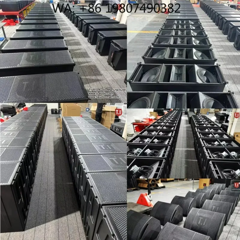 Three Way Dual 12 Inch Waterproof Passive Line Array Speaker, portable audio device for small stage performances