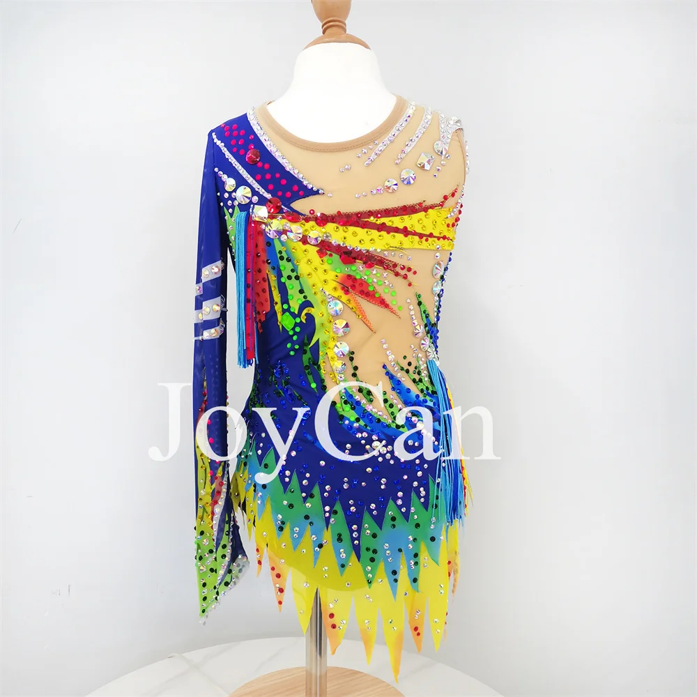 JoyCan-ثياب جمباز سبانديكس أنيقة للنساء والفتيات ، أزرق ، ملابس رقص للمنافسة
