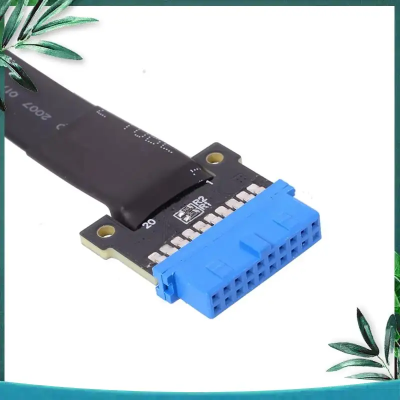 (NEW) ITX/ATX PC Extender USB 3.0 Type-C To Internal Type-E 19/20P FPC Flat Ribbon Cable