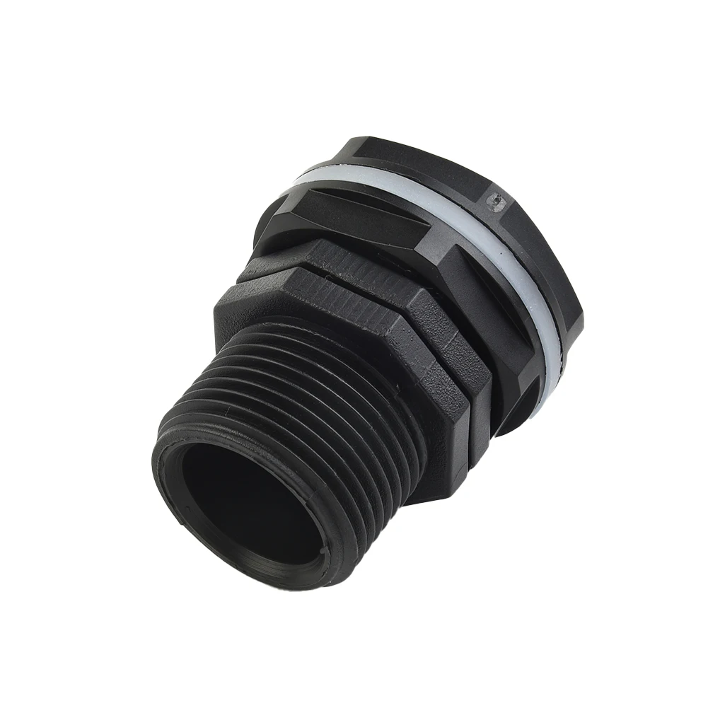 

1Pc PP Tank Bushing Threaded Fitting Flange Connection External Thread IBC Rain Liner 3/4inch 1inch 2inch Part