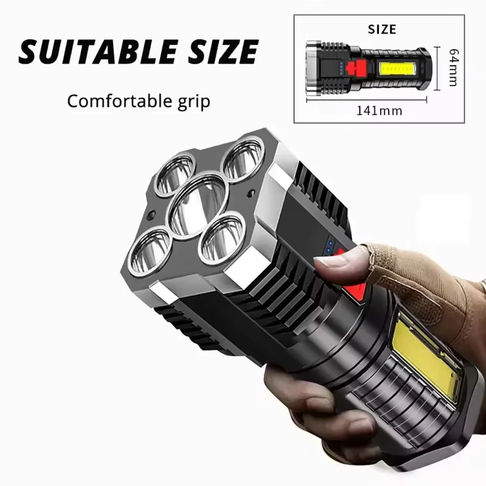 High Power Weapons Flashlight Rechargeable Flashlight Personal Defenses Weapons Self Defense Stuff Selfdefense Supplies Strong