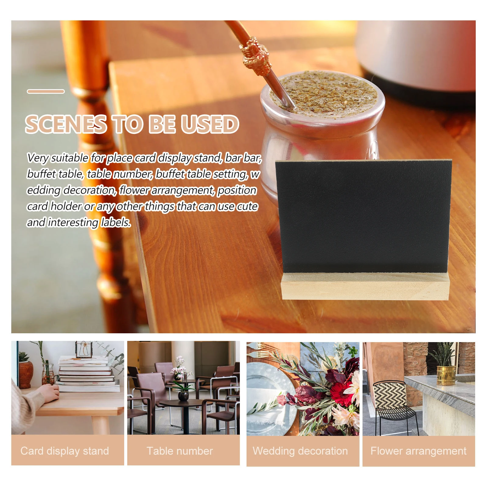 

3 Pcs Vertical Blackboard Chalk Signs Office Desk Decor Mini Chalkboard Boards Label