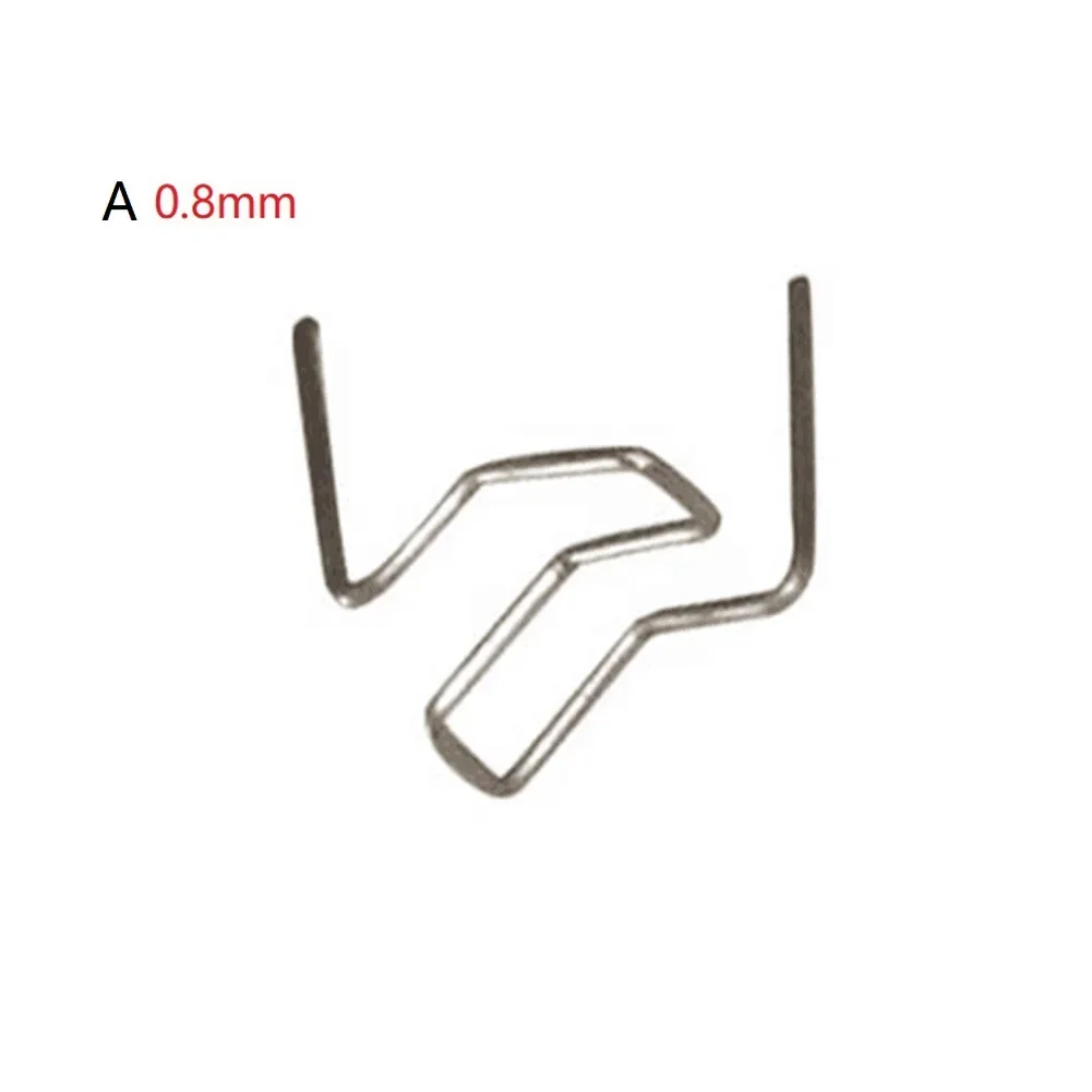 100PCS 0.6/0.8 millimetri Cucitrice A Caldo Graffette Per Saldatore di Plastica Automotive Macchina di Riparazione di Plastica Filo di Saldatura paraurti auto strumenti di riparazione