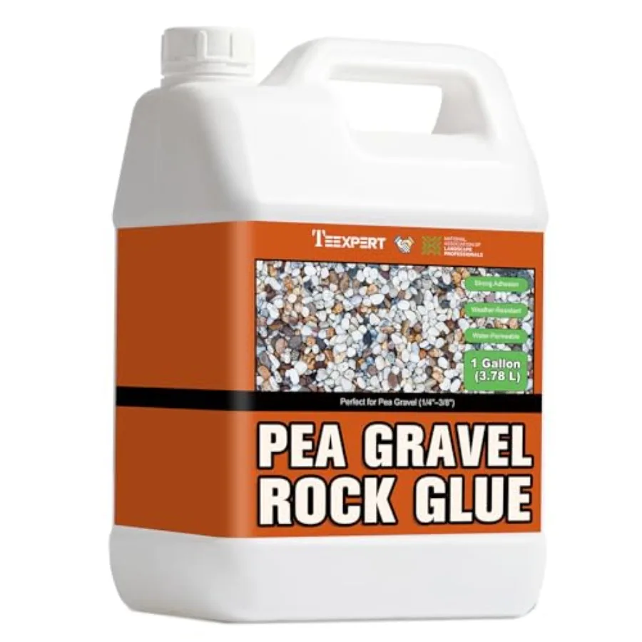 

Rock Glue for Landscaping - Pea Gravel Binder Stabilizer - Concentrate Long-Lasting Hold, Permeable and Dries Clear - Stone Adh