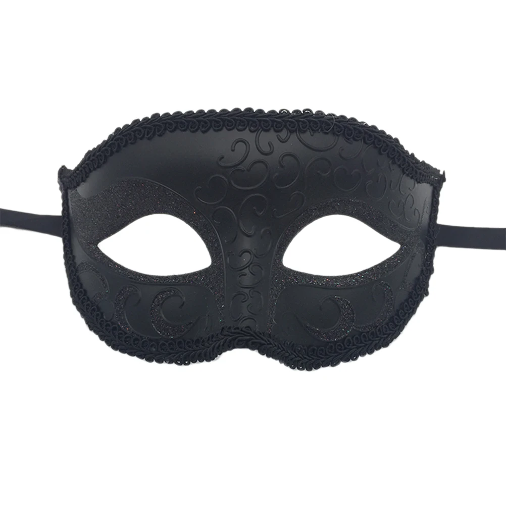 

One Size Fits Most Masquerade Black Costume Party Venetian Eye Radian Nose Soft Ribbon Halloween Mask Party Accessory Ball