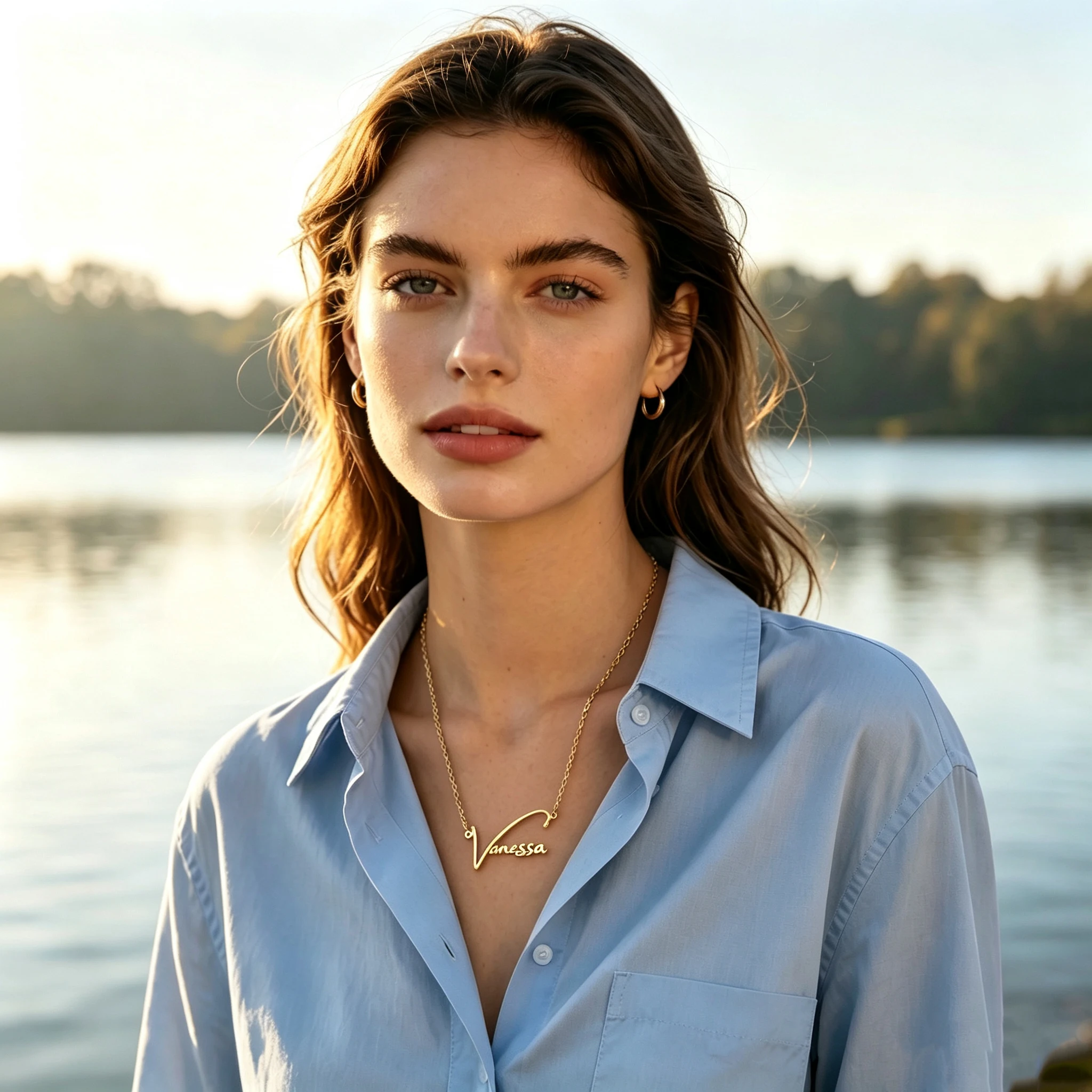 Custom Name Necklace Simple Personalized Letter Choker Bespoke Minimalist Nameplate Necklaces For Women Stainless Steel Jewelry
