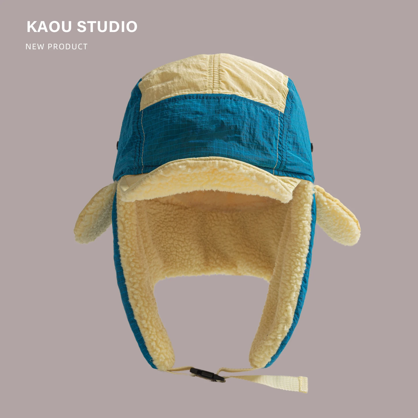 หมวกเล่ยเฟิงบุหนาสำหรับฤดูหนาว เหมาะสำหรับปั่นจักรยานกลางแจ้ง กันลม ป้องกันหู หมวกนักบิน เล่นสกี ท่องเที่ยว กันความหนาว หมวกบอมเบอร์