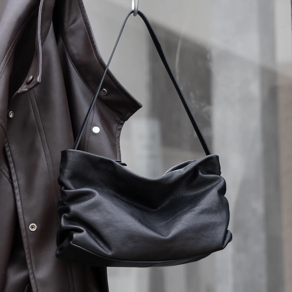 

Genuine Grade Sheepskin Leather Women's Shoulder Shoulder Bag Luxury Designer Brand High Quality Female Handbag Shoppiing Bag