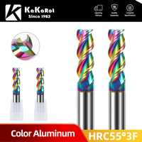 HRC55 3 Flute carbide End mill Aluminum CNC Milling Cutter Tungsten Carbide Milling Cutter End mill for AL EndMillS1SET