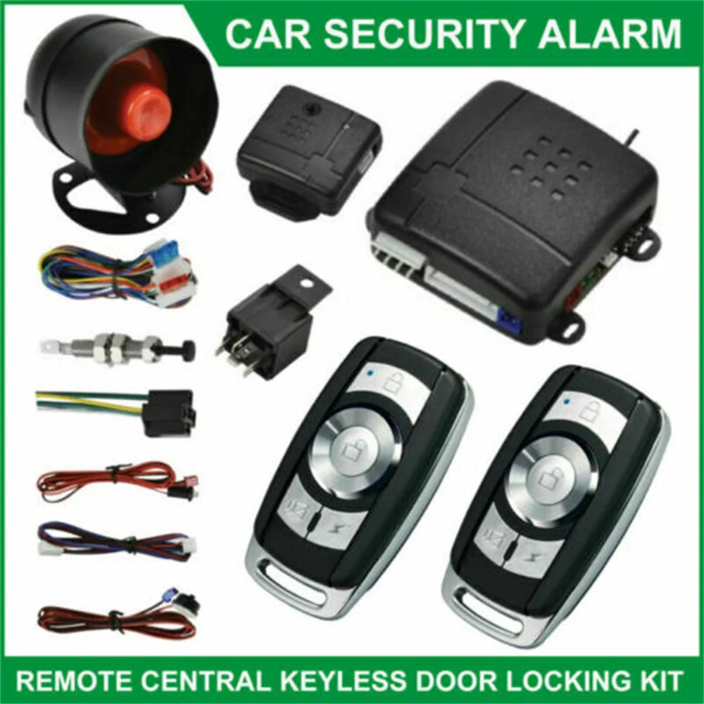 Car Vehicle Security System Universal Car Auto Burglar Alarm Protection Security System Remote Control Door Lock