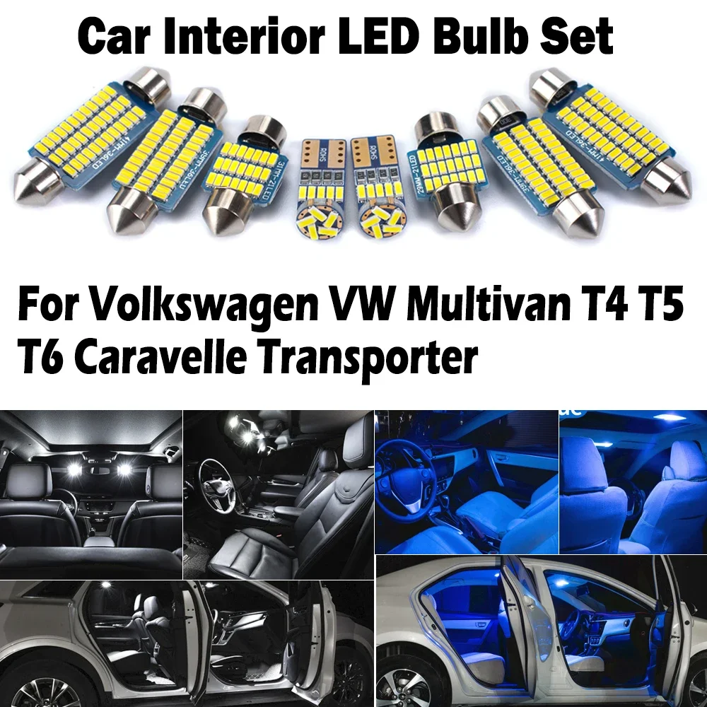 

For Volkswagen VW Multivan T4 T5 T6 Caravelle Transporter LED Interior Map Dome Luggage Light Kit Canbus Car Bulbs Accessories