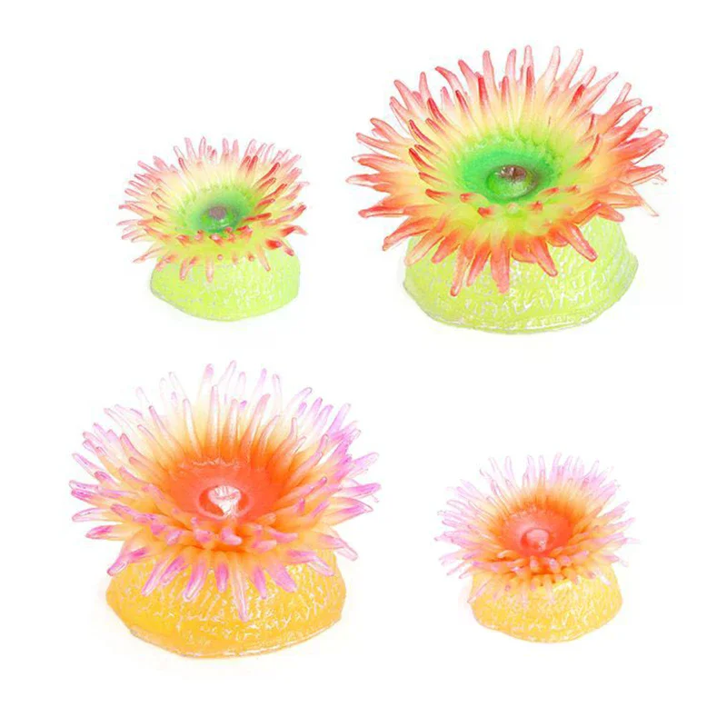 Cognición iluminadora para niños, simulación de anémona marina, modelo de Animal marino, anémona marina, pecera, paisajismo, adornos de plástico