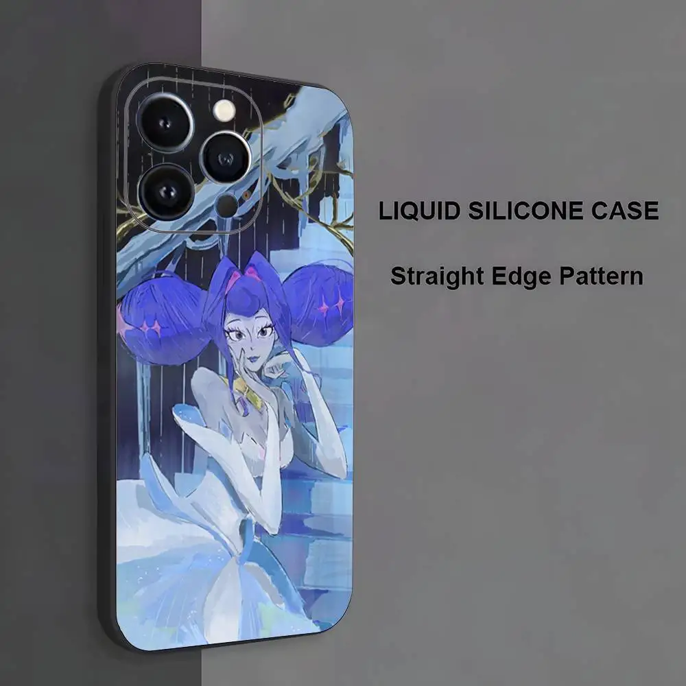 حافظة هاتف K-Knights Of Guinevere لهاتف iPhone 17,16,15,14,13,12,11، Pro Max، XS، X، XR، SE، Mini، 8، 7، غطاء أسود من السيليكون الناعم