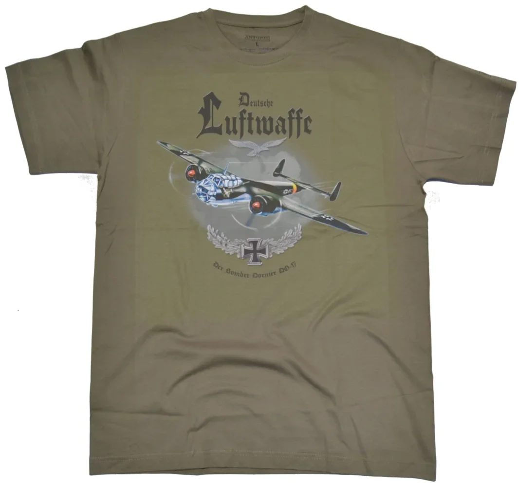 Luftwaffe Dornier Do 17 \'Flying Pencil\' Bomber T-Shirt 100% Cotton O-Neck Summer Short Sleeve Casual Mens T-shirt Size S-3XL