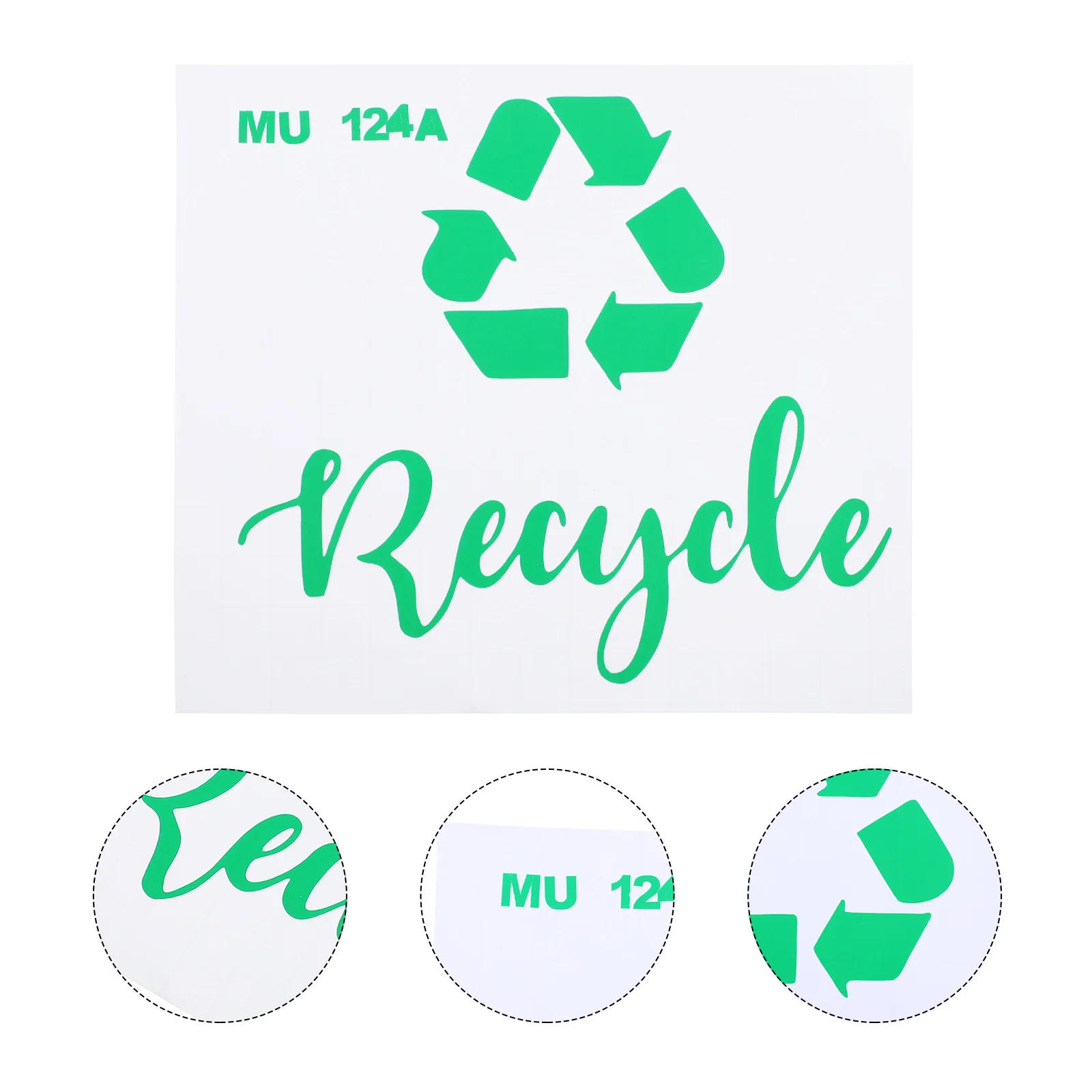 Müllklassifizierungsmarkierung, Mülleimer, Recycling, Aufkleber, Aufkleber, PVC-Behälter
