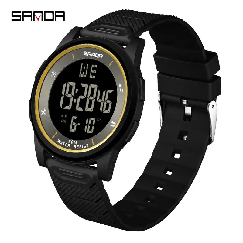 Digital Watch Waterproof With Stopwatch Alarm Countdown Ultra-Thin Super Wide-Angle Display Digital Wrist Watches For Men Women