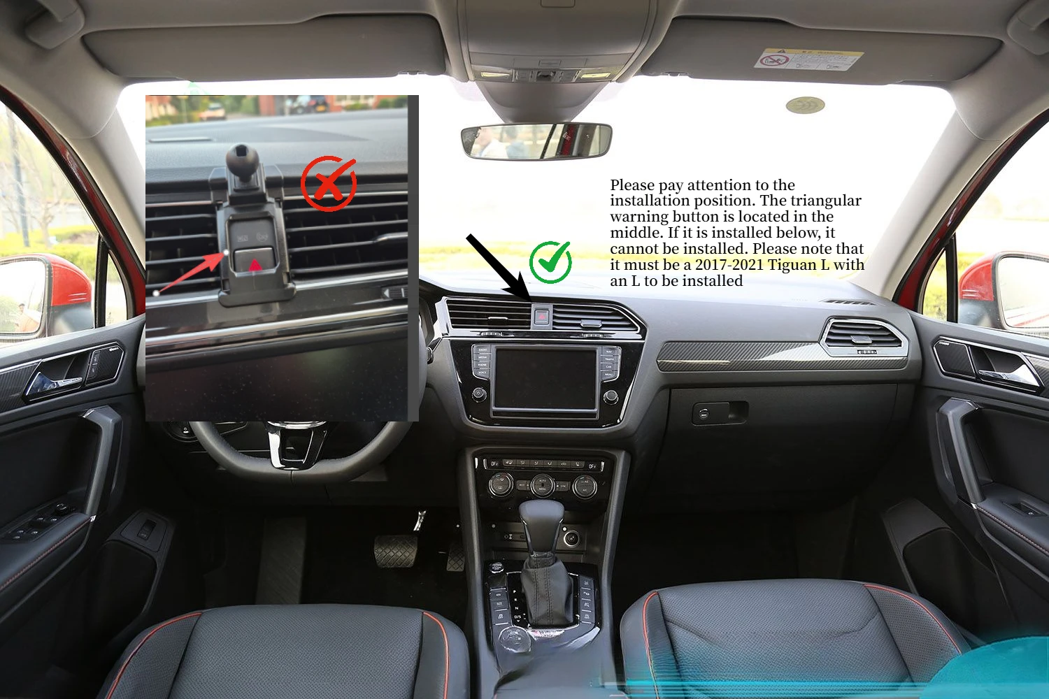 Lcars Auto-Handyhalterung, Spezielle Magnetische Halterung für Lüftungsschlitze, Geeignet für Volkswagen Tiguan L 2017-2021 Autoinstallation – Detail 7