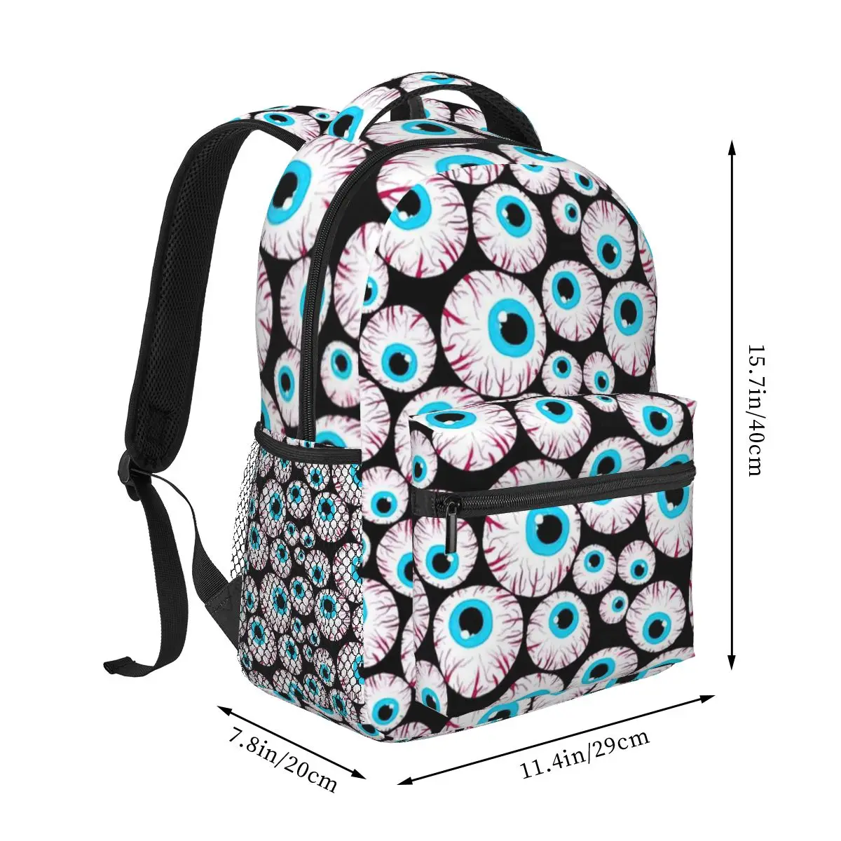 Pattern With Horrible Eyes For Halloween Holiday Backpack for Girls Boys Travel RucksackBackpacks for Teenage school bag