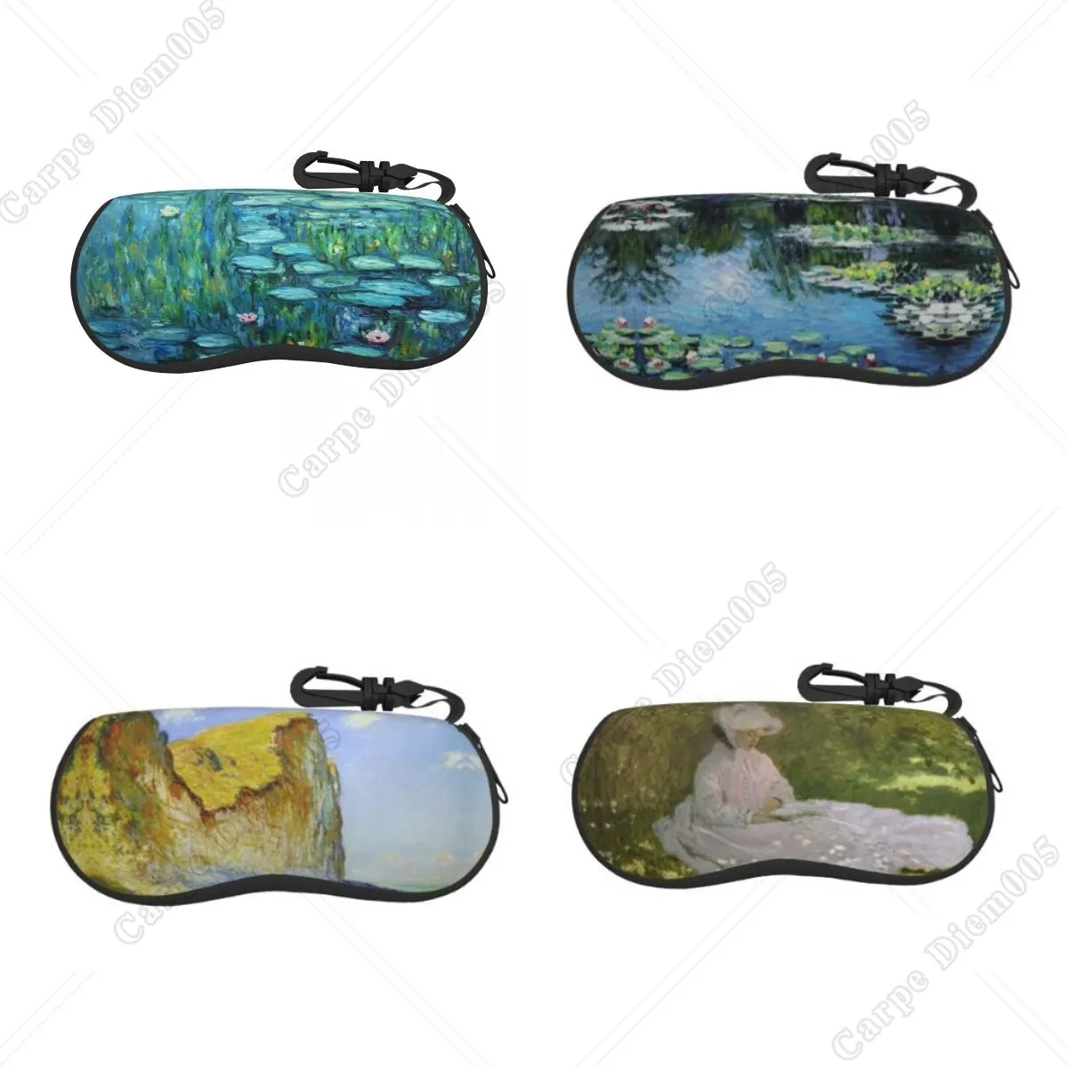 

Unisex Glasses Bag Protective Case Claude Monet Art Print Portable Sunglasses Box Reading Eyeglasses Box