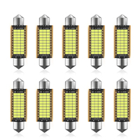 10pcs C10W C5W LED Canbus Festoon 31mm 36mm 39mm 41mm For Car Truck Bulb Interior Reading Light License Plate Lamp White 12V 24V