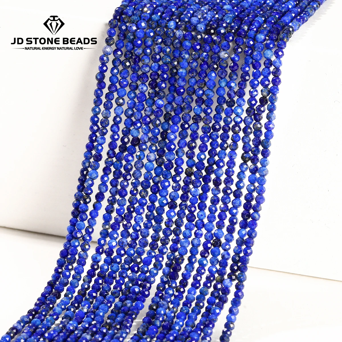 

7A Quality Natural Stone Faceted Lapis Lazuli Small Bead Loose Spacer for Jewelry Making Diy Necklace Bracelet Accessory 15"