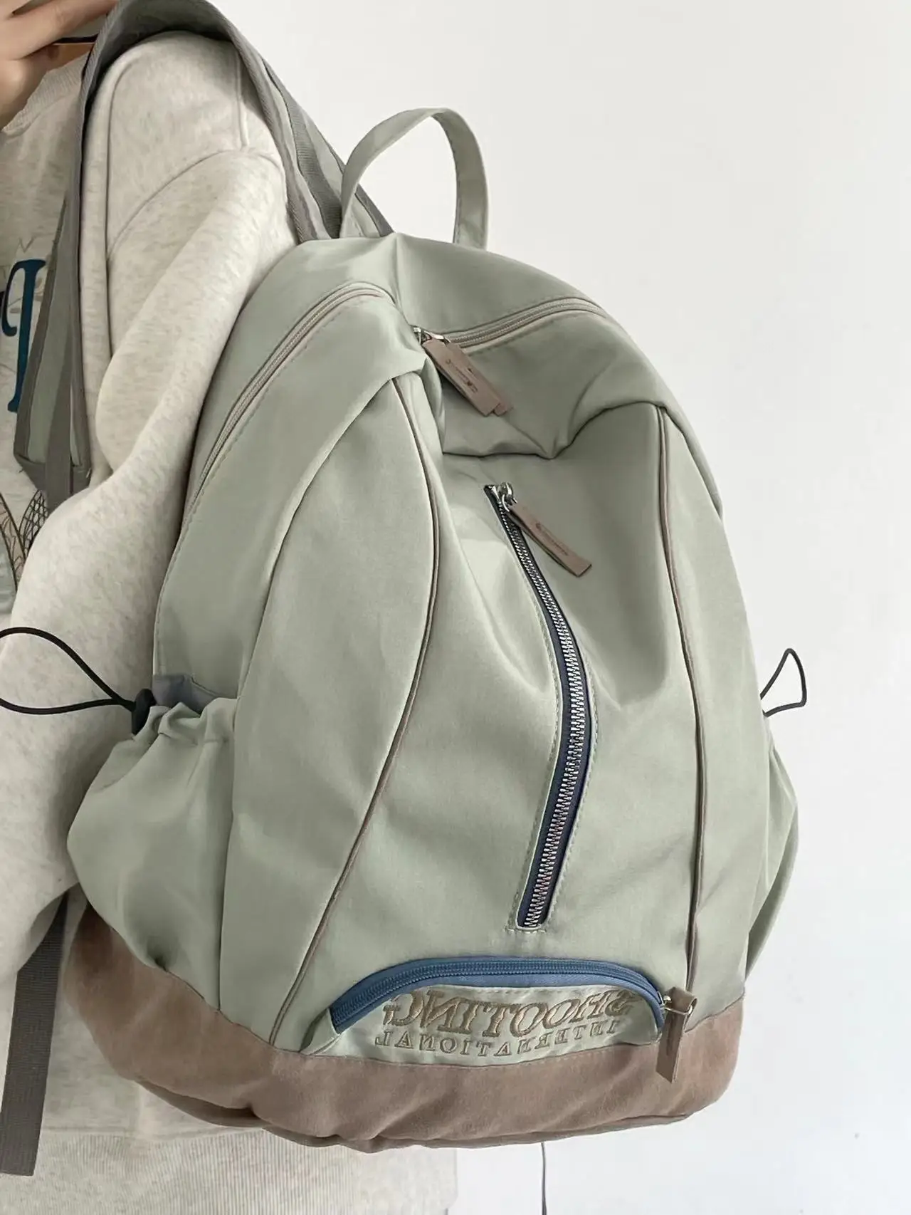 

Американская ретро-сумка большой вместимости для женщин, студенток, новинка 2024 года, в стиле Ins, двойная наплечная сумка, мягкая сумка-тоут