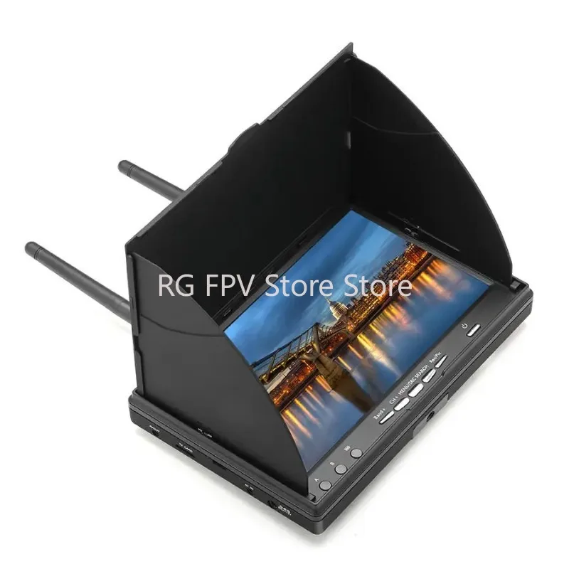 LCD5802D LCD5802S 5802 5.8G 40CH 7 Inch FPV Monitor with DVR Build-in Battery for RC Drone Airplane Long Range