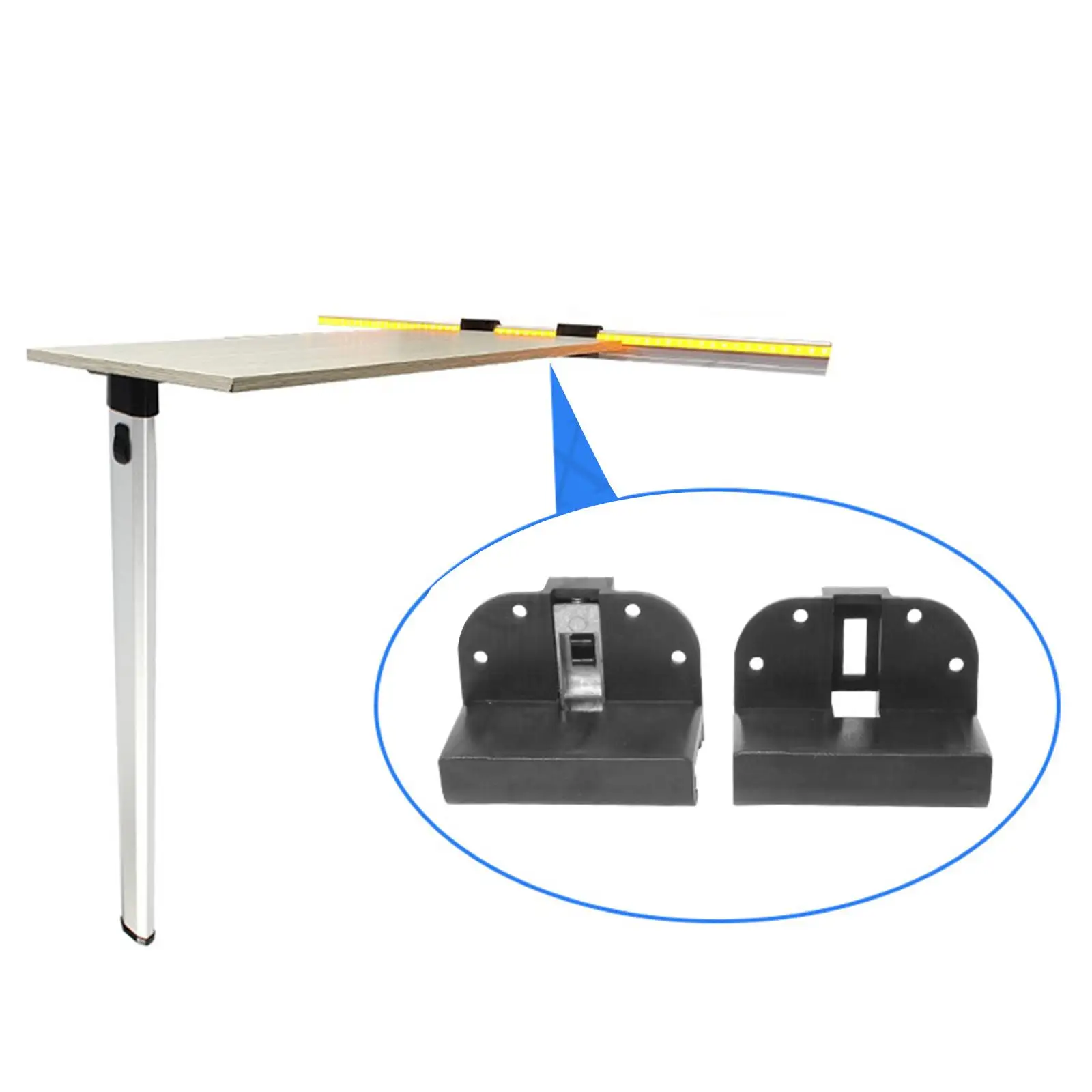Folding Table Leg Bracket RV Table Leg Mount Bracket for Camper Van, Boat
