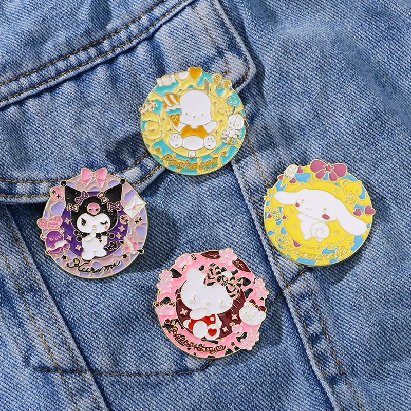 Sanrio Kuromi Metal Brooch A Good Choice for Cartoon Cute School Bag Pencil Bag Hanging Decorations for Girls During Festival