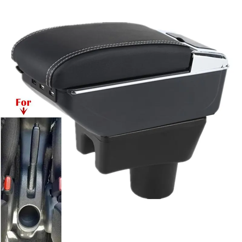 Reposabrazos para Mitsubishi Space Star, caja de almacenamiento para reposabrazos de coche Dodge Mitsubishi Attrage Mirage con USB, accesorios para coche