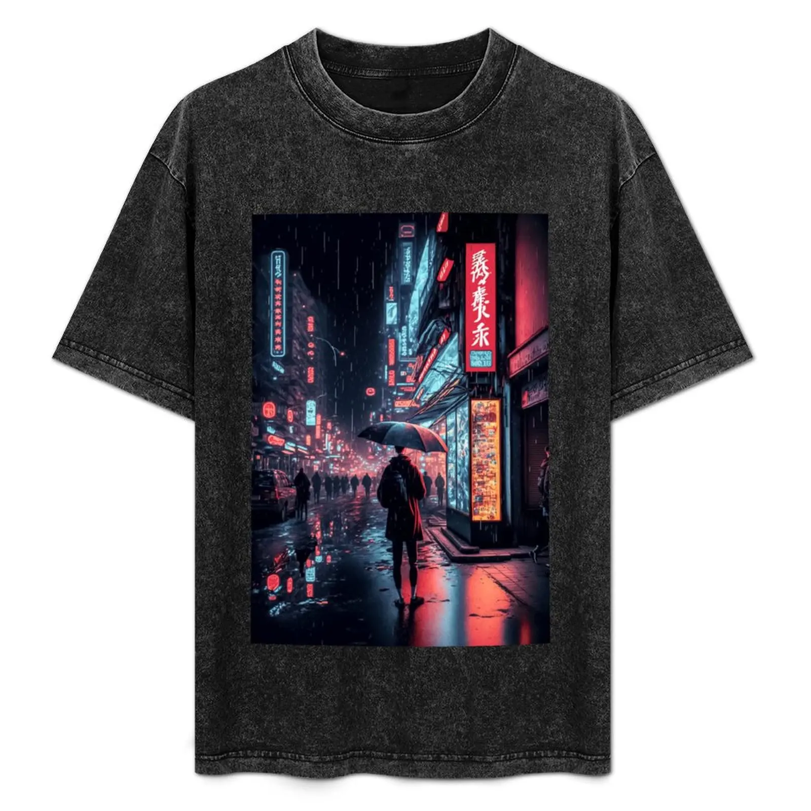 Tokyo - A Neon Wonderland T-Shirt man t shirt sublime cotton graphic tees vintage clothes for men