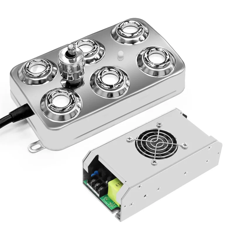 2.4 ميجا هرتز 48 فولت 6 رئيس ضباب صانع مبيد القرص الصناعي بالموجات فوق الصوتية كهرضغطية المرطب لنمو الفطر #1