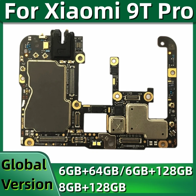 Unlocked Mainboard for Xiaomi Mi 9T Pro, Motherboard PCB Module for Redmi K20 Pro, with Chips Circuits, Global ROM