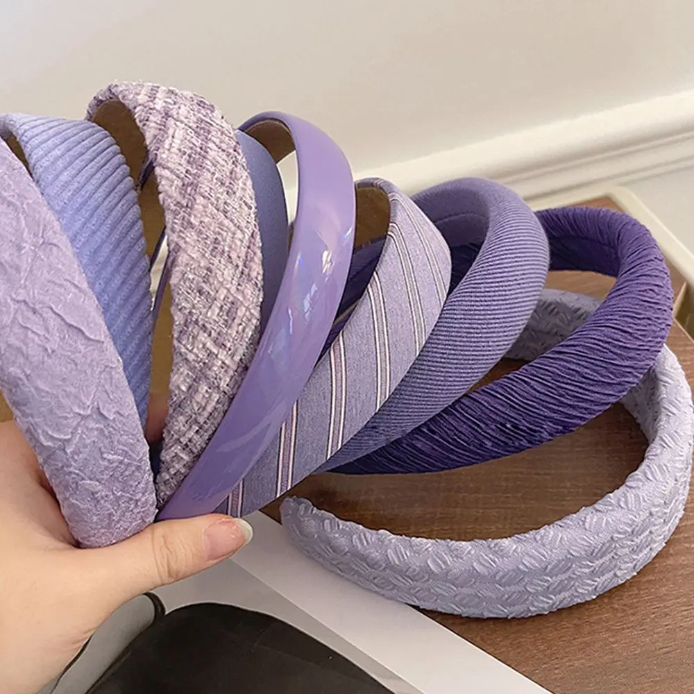 Purple Colors Temperament Fashion Design Very Peri Hair Hoop Women Hair Accessories Sponge Hairband Korean Style Headband