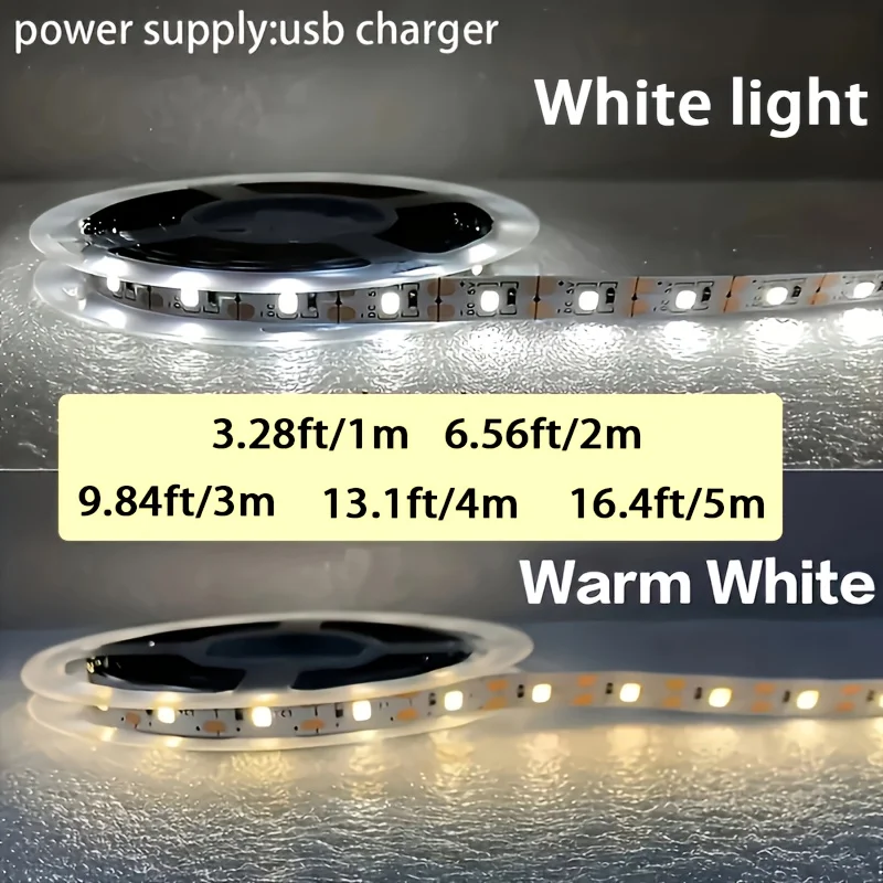 LED Strip Lights With Hand Sweep Motion Sensor USB Powered Lighting Flexible For Bedroom Kitchen Background Wall Christmas Lamp