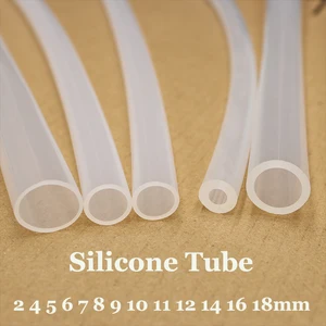 1/5M Silicone Rubber Pipe Transparent Water Hose Aquarium Pump Hosing 2 3 4 5 6 7 8 9 10 12 14mm Flexible Nontoxic Silicone Tube